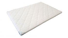 Topper HypoallergenicMed Somnart, cu husa bumbac 100%, detasabila, spalare la 90°C, 90x200 cm