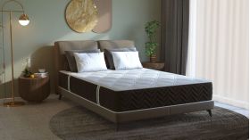 Saltea cu arcuri Pocket Somnart 2Face Confort 140x200, inaltime 22 cm, husa nedetasabila, manere, fermitate medie