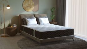 Saltea cu arcuri Pocket Somnart 2Face Confort 180x200, inaltime 22 cm, husa nedetasabila, manere, fermitate medie
