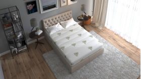 Saltea cu memorie Somnart XXL Memory Plus 180x200, înălțime 25 cm, pentru persoane supraponderale, husă Aloe Vera detașabilă, rulată, fermitate mare