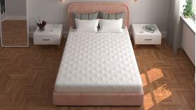 Saltea cu spumă poliuretanică SOMNART 180x200, înălțime 20 cm, ortopedică, husă detașabilă cu fermoar, rulată, fermitate medie