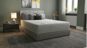 Saltea cu arcuri Pocket Somnomed Comfort Fit HoReCa 160x200, înălțime 30 cm, spumă cu memorie, husa tratament antifungic, fermitate mediu-tare