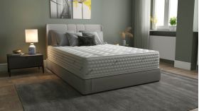 Saltea cu arcuri Pocket Somnomed Comfort Fit HoReCa 180x200, înălțime 30 cm, spumă cu memorie, husa tratament antifungic, fermitate mediu-tare
