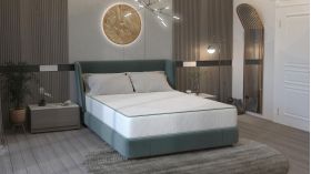 Saltea cu arcuri SomnART LETTO Plus 160x190, înălțime 24 cm, ortopedică, husă matlasată, duritate tare