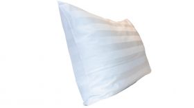 Set lenjerie de pat alba pentru 2 persoane XXL, Bumbac Damasc 100%, 4 piese, Cearceaf pat 220x260, Cearceaf pilota 220x200, Fete de perne 50x70 x 2