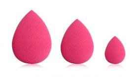 Set de bureți cosmetici pentru machiaj - 3 buc roz
