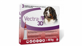 Vectra 3D solutie spot-on pentru caini 40kg, 3 pipete