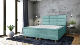 Pat matrimonial, Stockholm, Harmony E, 160x200 cm, saltea tip Pocket, topper memory, Mint