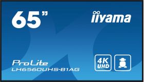 iiyama IIYAMA LH6560UHS-B1AG 65inch 3840x2160 UHD VA panel Haze 25perc 500cd/m Landscape and Portrait Wallmount Included (LH6560UHS-B1AG)