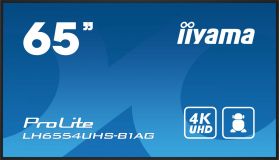 iiyama IIYAMA LH6554UHS-B1AG 65inch 3840x2160 UHD IPS panel Haze 25percent 500cd/m Landscape and Portrait Signal FailOver Speakers (LH6554UHS-B1AG)