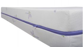 Saltea cu memorie Somnexpert Lavanda 180x200, înălțime 16 cm, ortopedică, husă tratată cu lavandă, lavabilă, cu fermoar, rulată, fermitate medie