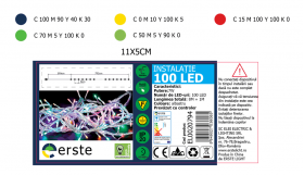 instalatie craciun albastru 100 led 8m ip20