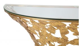 Consola Leaves, Mauro Ferretti, 120x40.5x37.2 cm, fier, auriu