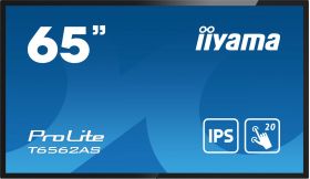 iiyama IIYAMA T6562AS-B1 4k UHD LCD 65inch 20 Points PCAP 500cd/m2 1200:1 3840x2160 AG RS232C 16GB eMMC 2GB RAM (T6562AS-B1)