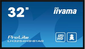 iiyama IIYAMA LH3254HS-B1AG 32inch 1920x1080 FHD IPS panel Haze 25percent 500cd/m Landscape and Portrait Signal FailOver Speakers (LH3254HS-B1AG)