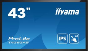 iiyama IIYAMA T4362AS-B1 4k UHD LCD 43inch 20 Points PCAP 500cd/m2 1200:1 3840x2160 AG RS232C 16GB eMMC 2GB RAM (T4362AS-B1)