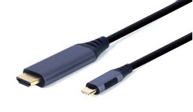 Adaptor Gembird 3.0 USB-C Male - HDMI Male, 1.8m, gri