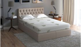 Saltea cu memorie Somnart XXL Memory Plus 180x200, înălțime 25 cm, pentru persoane supraponderale, husă Aloe Vera detașabilă, rulată, fermitate mare