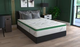 Saltea cu arcuri HypoallergenicMed Primo Protect 180x200, înălțime 23 cm, ortopedică, husă tratament antialergic, fermitate mediu-tare, sistem aerisire 3D