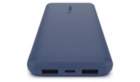 Baterie externa Belkin, 10000 mAh, Boost Charge, 15W, 3 porturi Type-C/2x USB, Cablu Type-C, Albastru