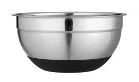 Bol cu baza antiderapanta, Wenko, Aru, 1.7 L, 20 x 20 x 10 cm, inox/silicon