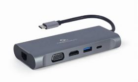 Gembird 7-in-1, A-CM-COMBO7-01, USB-C, Space Grey