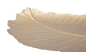 Platou decorativ Leaf, Mauro Ferretti, 35.5x23x2 cm, fier, auriu