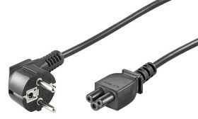 cablu alimentare laptop schuko tata 90 grade - iec320-c5 mama negru 1.8m vde