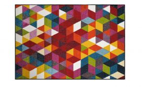 Covor de hol, Geo 6875, 80x300 cm, Polipropilena, Multicolor