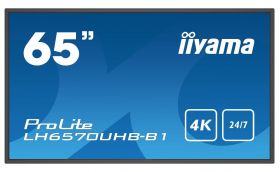 iiyama IIYAMA LH6570UHB-B1 65inch Super Slim 3840x2160 4K UHD VA panel 30mm depth 2xHDMI USB Media 700cd/m2 4000:1 (LH6570UHB-B1)