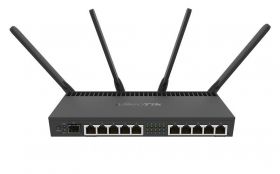 mikrotik Mikrotik RB4011iGS+5HacQ2HnD-IN router wireless Gigabit Ethernet Bandă dublă (2.4 GHz/ 5 GHz) Negru (RB4011iGS+5HacQ2HnD-IN)