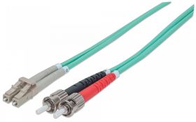 Intellinet 751001 cabluri din fibră optică 2 m ST LC OM3 Vernil (751001)