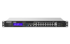 qnap QNAP QGD-1602P Gestionate L2 Gigabit Ethernet (10/100/1000) Power over Ethernet (PoE) Suport 1U Negru, Gri (QGD-1602P-C3558-8G)