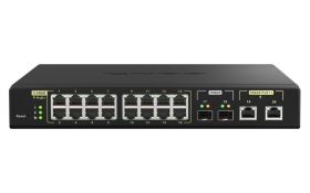 qnap QNAP QSW-M2116P-2T2S switch-uri Gestionate L2 2.5G Ethernet Power over Ethernet (PoE) Suport Negru (QSW-M2116P-2T2S)