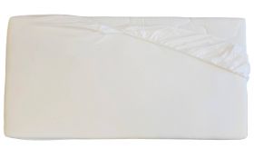 Cearceaf de pat Bumbac alb belelusi si copii, cu elastic, 156x65