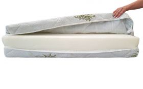 Husa saltea 120x200x25, Aloe Vera, matlasata, lavabila, detasabila, cu fermoar 4 laturi