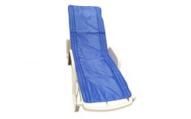 Saltea cu interior vatelină Somnart 60x190, înălțime 1 cm, pentru șezlong, două segmente, husă impermeabilă, culoare bleumarin