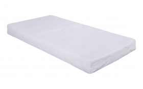 Saltea cu spumă poliuretanică Somnart HypoallergenicMed 60x120, înălțime 10 cm, ortopedică, pentru bebeluși și copii, husă detașabilă, fermitate medie