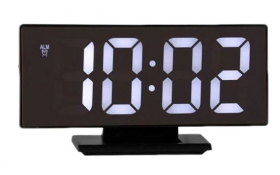 Ceas digital led mirror clock cu afisaj ALB DS-3618L