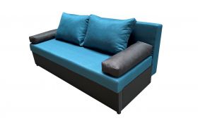 Canapea extensibila Odessa 185x85x80 cm, cu lada de depozitare, Blue/Antracit