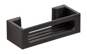 Suport accesorii, Wenko, Bralia Turbo-Loc, 30 x 8.5 x 12 cm, plastic, negru