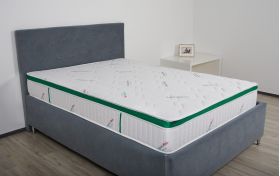 Saltea cu arcuri HypoallergenicMed Primo Protect 180x200, înălțime 23 cm, ortopedică, husă tratament antialergic, fermitate mediu-tare, sistem aerisire 3D
