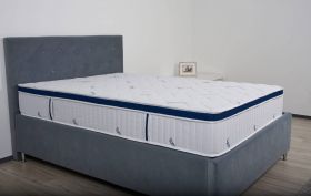 Saltea cu arcuri Somnomed Complete Care 4Family 180x200, înălțime 26 cm, spumă cu memorie, husa tratament antifungic, fermitate mediu-tare, sistem aerisire 3D