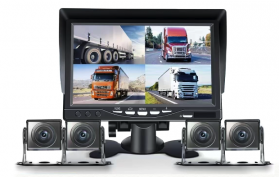 Set Monitor Auto 4 Camere Metalica pentru Tiruri Autocare si Camioane