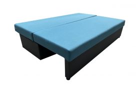 Canapea extensibila Odessa 185x85x80 cm, cu lada de depozitare, Blue/Antracit