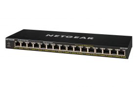 Netgear NETGEAR GS316P Fara management Gigabit Ethernet (10/100/1000) Power over Ethernet (PoE) Suport Negru (GS316P-100EUS)