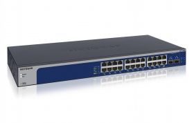 Netgear NETGEAR XS724EM Gestionate L2 10G Ethernet (100/1000/10000) 1U Albastru, Gri (XS724EM-100EUS)