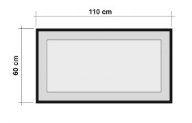 Oglinda decorativa Quantum, Sapphire, 110x60 cm, natural/negru