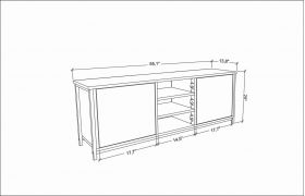 Comoda TV, Retricy, Otis, 140x35.3x50.8 cm, PAL, Alb/Negru