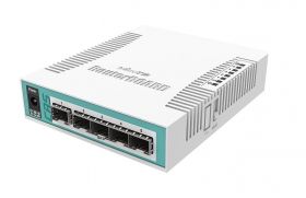 mikrotik Mikrotik CRS106-1C-5S switch-uri Gigabit Ethernet (10/100/1000) Power over Ethernet (PoE) Suport Alb (CRS106-1C-5S)